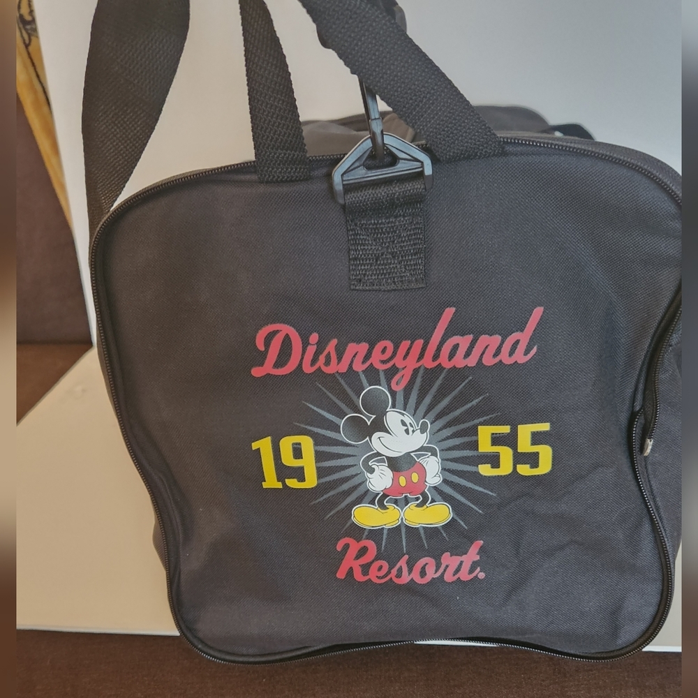 DISNEYLAND 1955 Black Duffle Bag Mickey Mouse Disney Parks - Picture 3 of 7